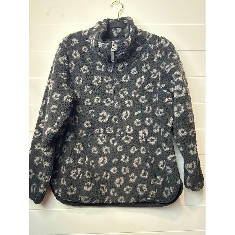 LIV Outdoor 1/4 Zip Sherpa Jacket Women's XL Black/Gray - Picture 1 of 7